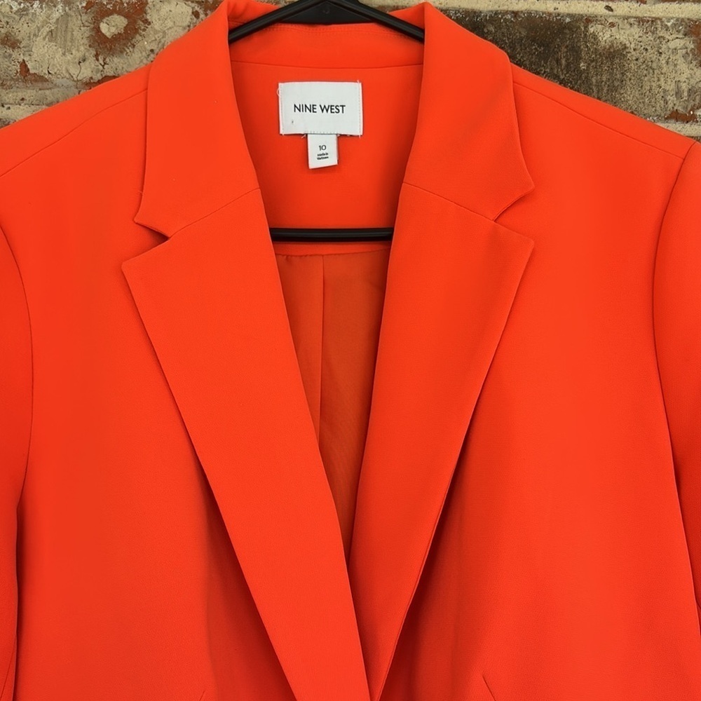 Nine West Orange One Button Blazer - Picture 10 of 12